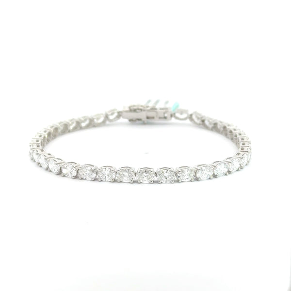 7.20 CTW Oval Lab-Grown Diamond Tennis Bracelet