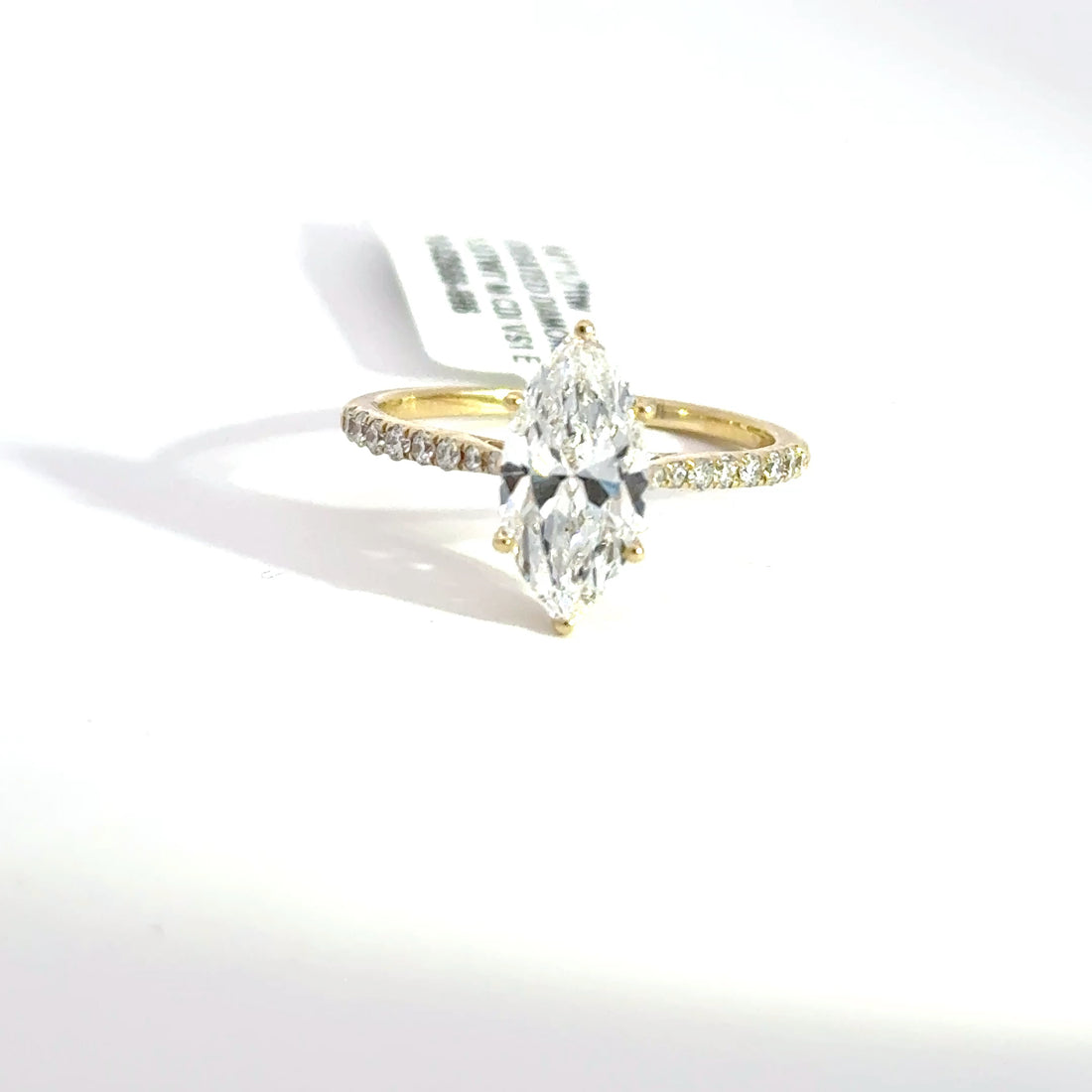 1.71 CTW Marquise-Cut Lab Grown Diamond Engagement Ring