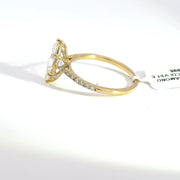 1.71 CTW Marquise-Cut Lab Grown Diamond Engagement Ring view 3
