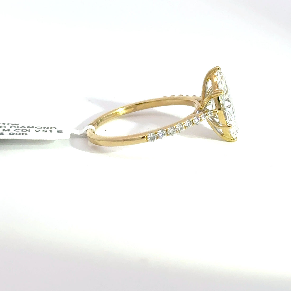 1.71 CTW Marquise-Cut Lab Grown Diamond Engagement Ring
