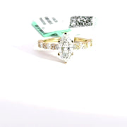 1.50 CTW Marquise-Cut Lab Grown Diamond Engagement Ring view 2