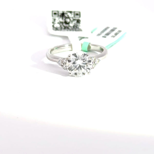 1.90 CTW Round-Cut Lab Grown Diamond Engagement Ring