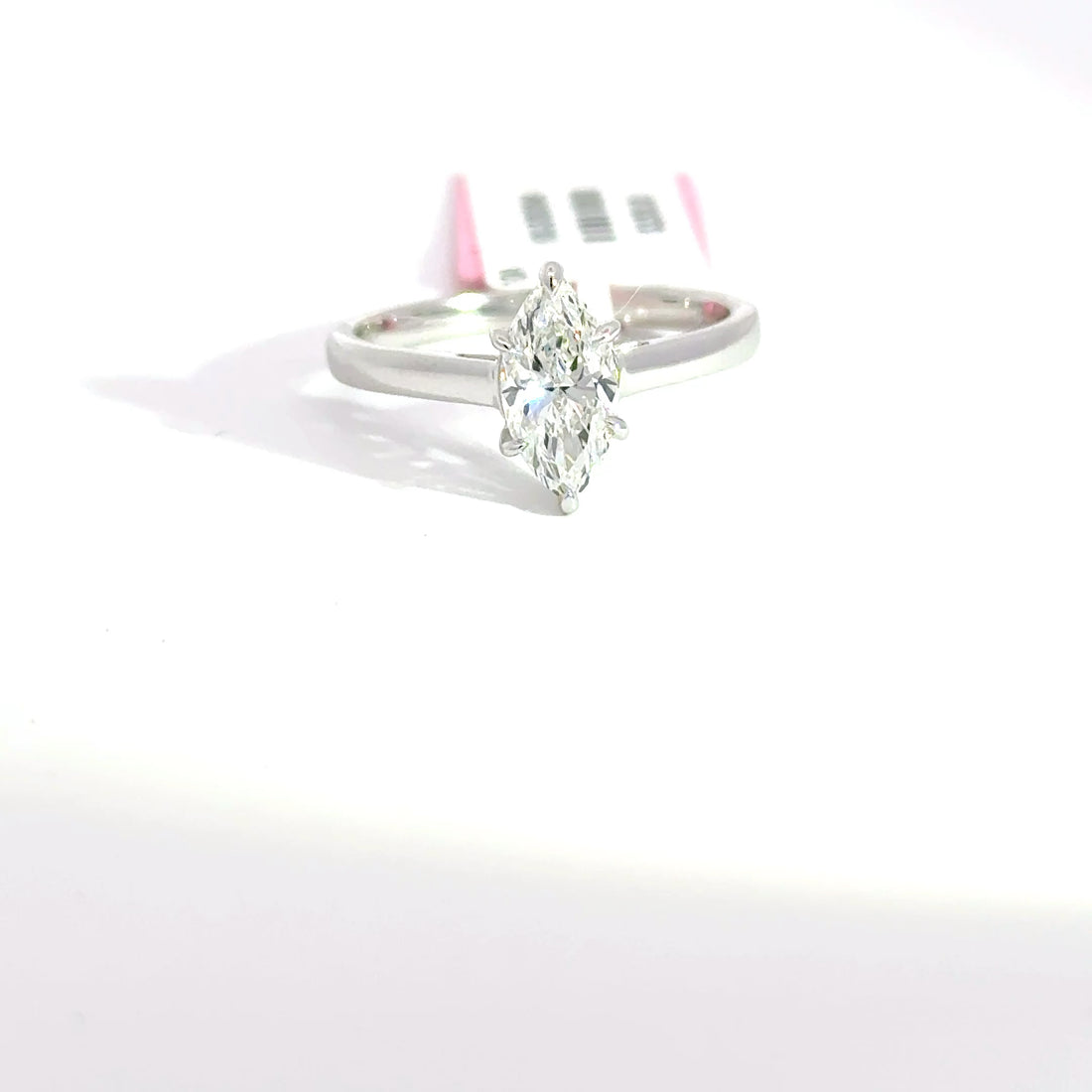0.99 CTW Marquise-Cut Lab Grown Diamond Engagement Ring