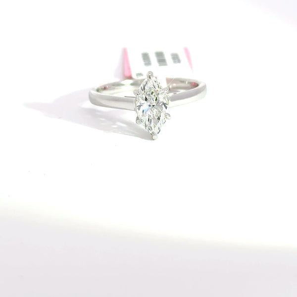 0.99 CTW Marquise-Cut Lab Grown Diamond Engagement Ring