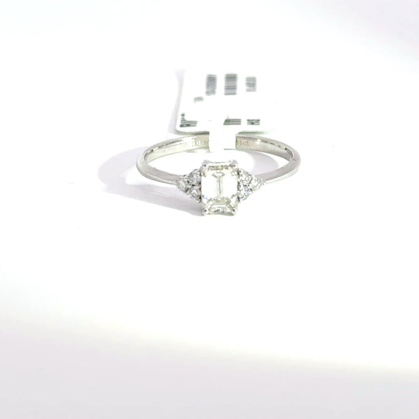 0.76 CTW Emerald-Cut Lab Grown Diamond Engagement Ring