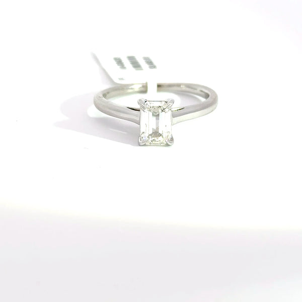 1.00 CTW Emerald-Cut Lab Grown Diamond Engagement Ring