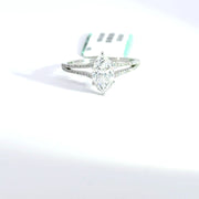 1.24 CTW Marquise-Cut Lab Grown Diamond Engagement Ring view 2