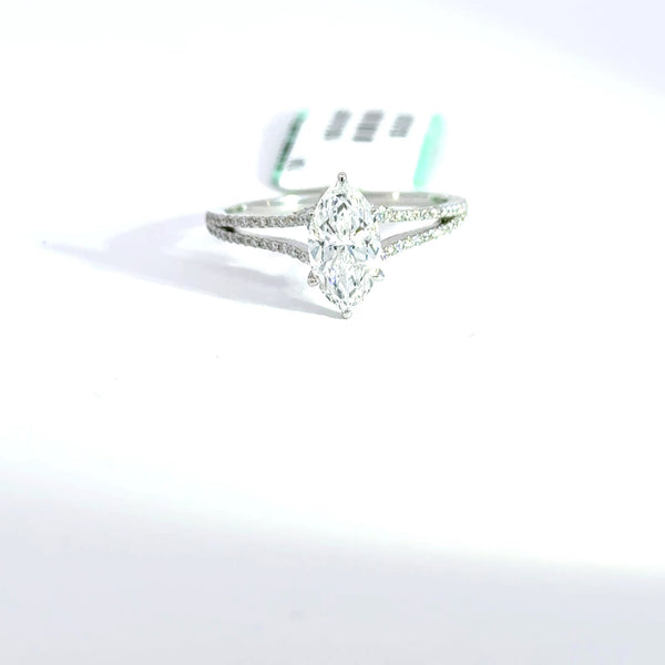 1.24 CTW Marquise-Cut Lab Grown Diamond Engagement Ring