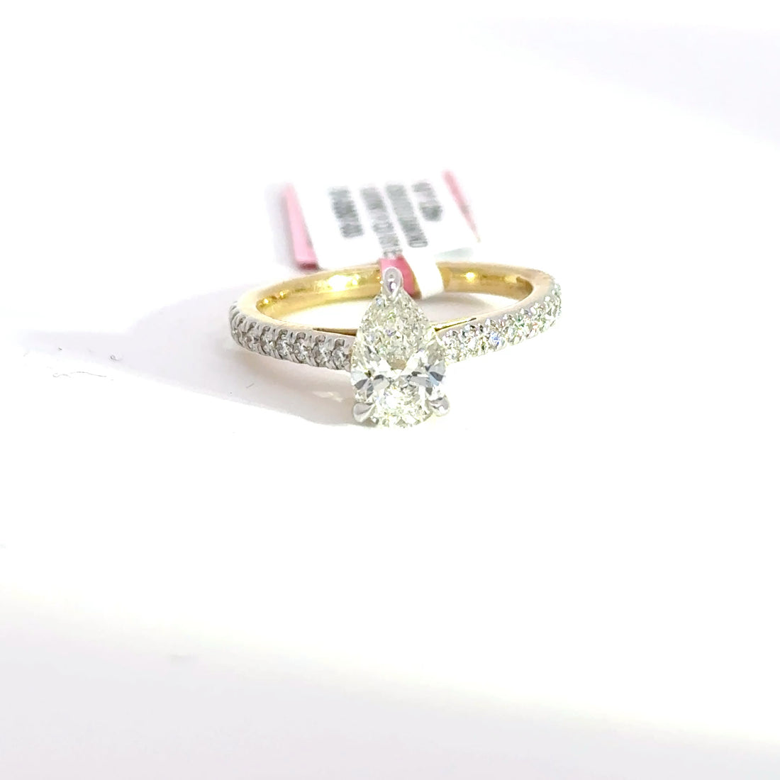 1.25 CTW Pear-Cut Lab Grown Diamond Engagement Ring