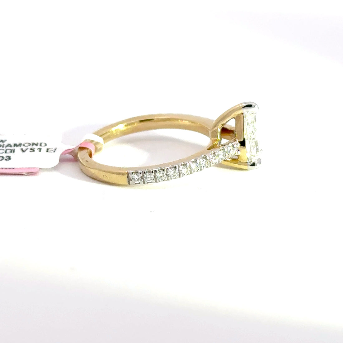 1.25 CTW Pear-Cut Lab Grown Diamond Engagement Ring