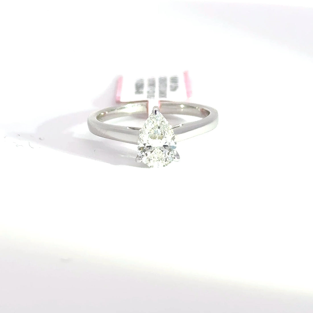 1.01 CTW Pear-Cut Lab Grown Diamond Engagement Ring