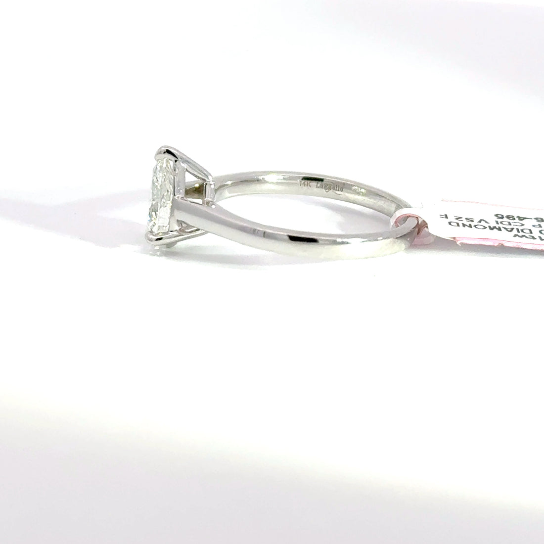 1.01 CTW Pear-Cut Lab Grown Diamond Engagement Ring