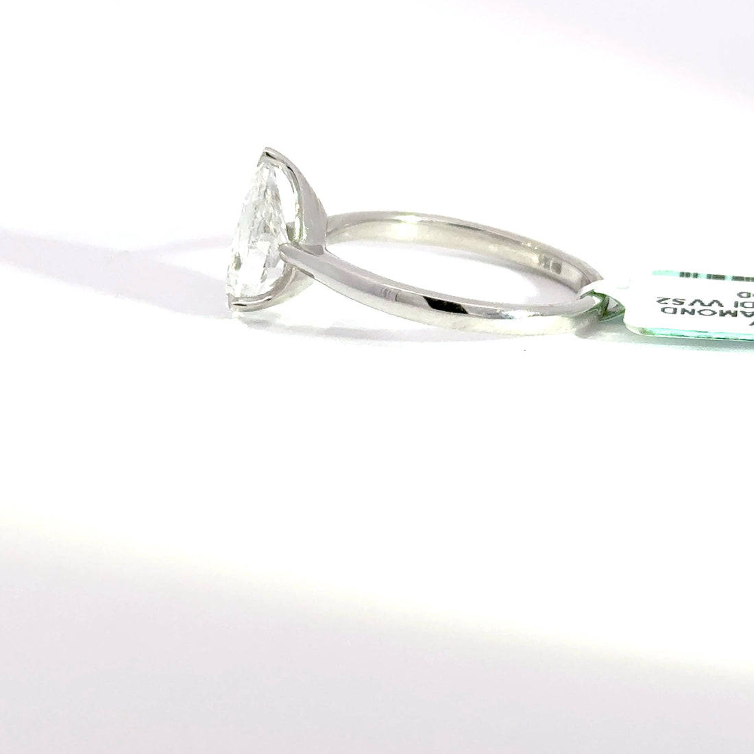 1.53 CTW Pear-Cut Lab Grown Diamond Engagement Ring