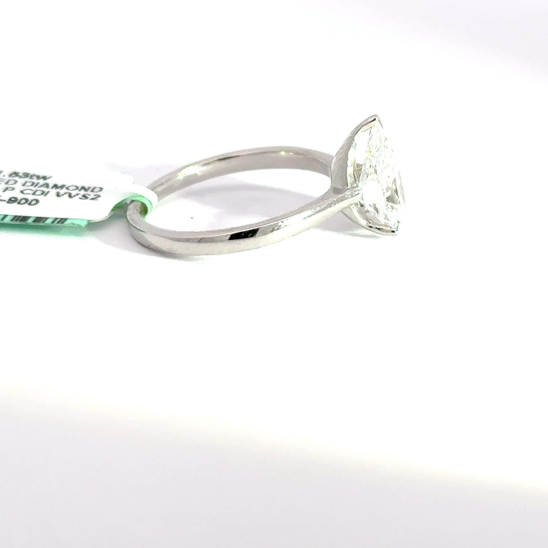 1.53 CTW Pear-Cut Lab Grown Diamond Engagement Ring