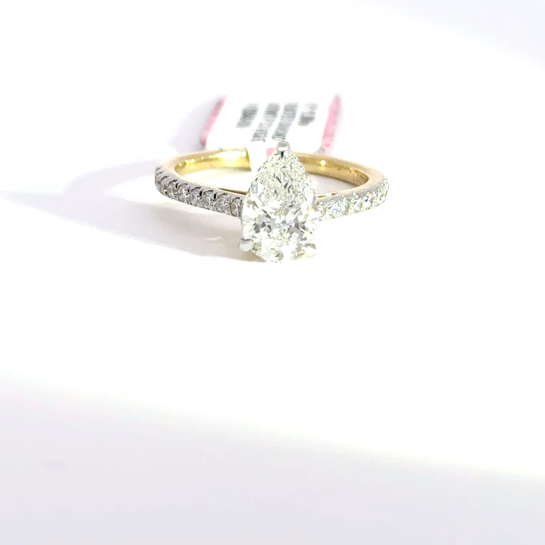 1.84 CTW Pear-Cut Lab Grown Diamond Engagement Ring