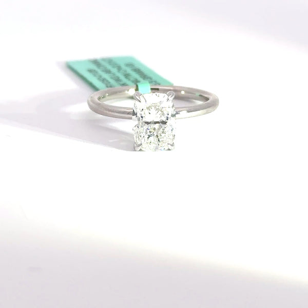 2.09 CTW Elongated Cushion-Cut Lab Grown Diamond Engagement Ring