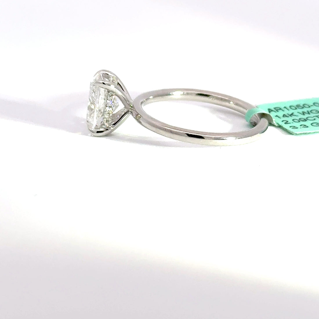 2.09 CTW Elongated Cushion-Cut Lab Grown Diamond Engagement Ring