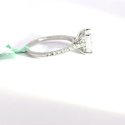 2.51 CTW Princess-Cut Lab Grown Diamond Engagement Ring view 5