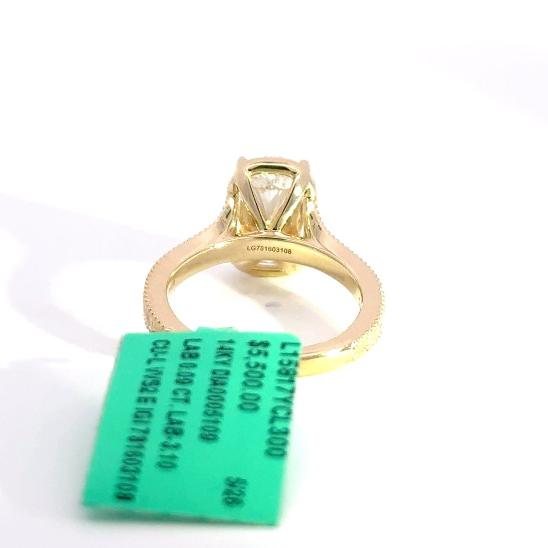 3.19 CTW Elongated Cushion-Cut Lab Grown Diamond Engagement Ring