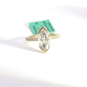 2.47 CTW Marquise-Cut Lab Grown Diamond Engagement Ring view 2
