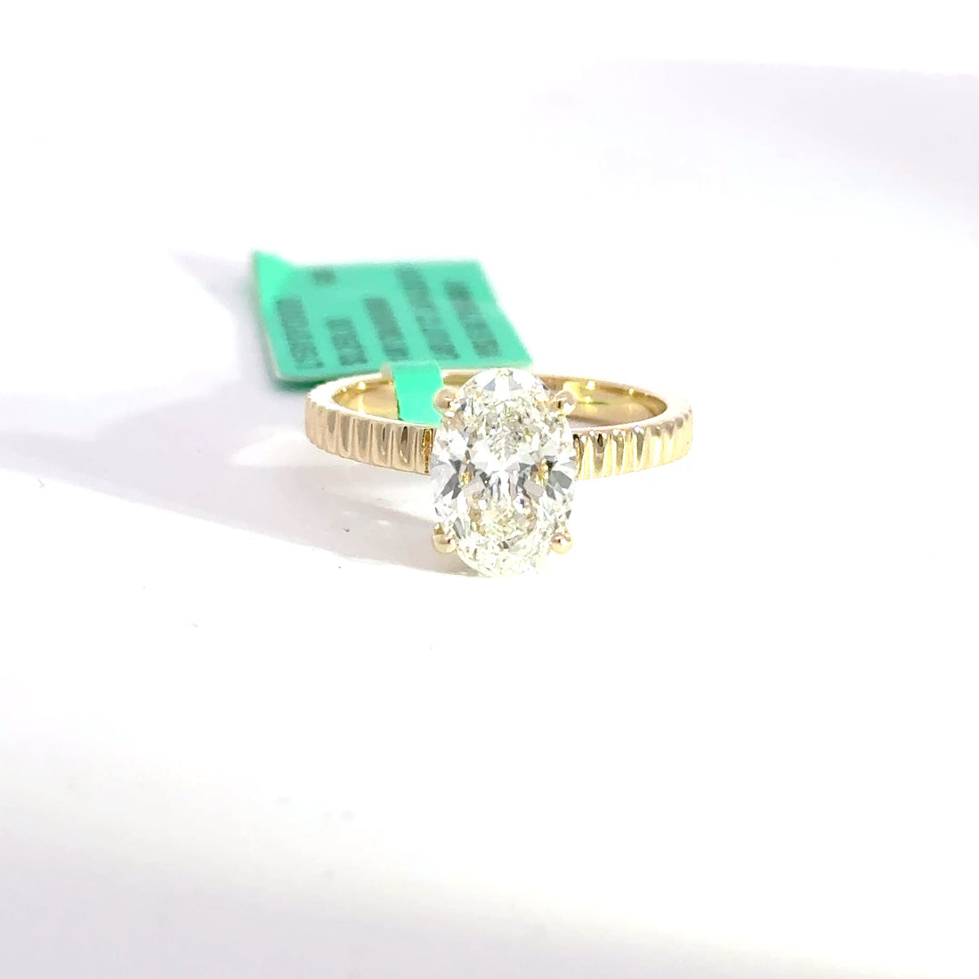 2.09 CTW Oval-Cut Lab Grown Diamond Engagement Ring