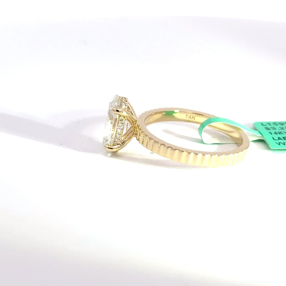 2.09 CTW Oval-Cut Lab Grown Diamond Engagement Ring
