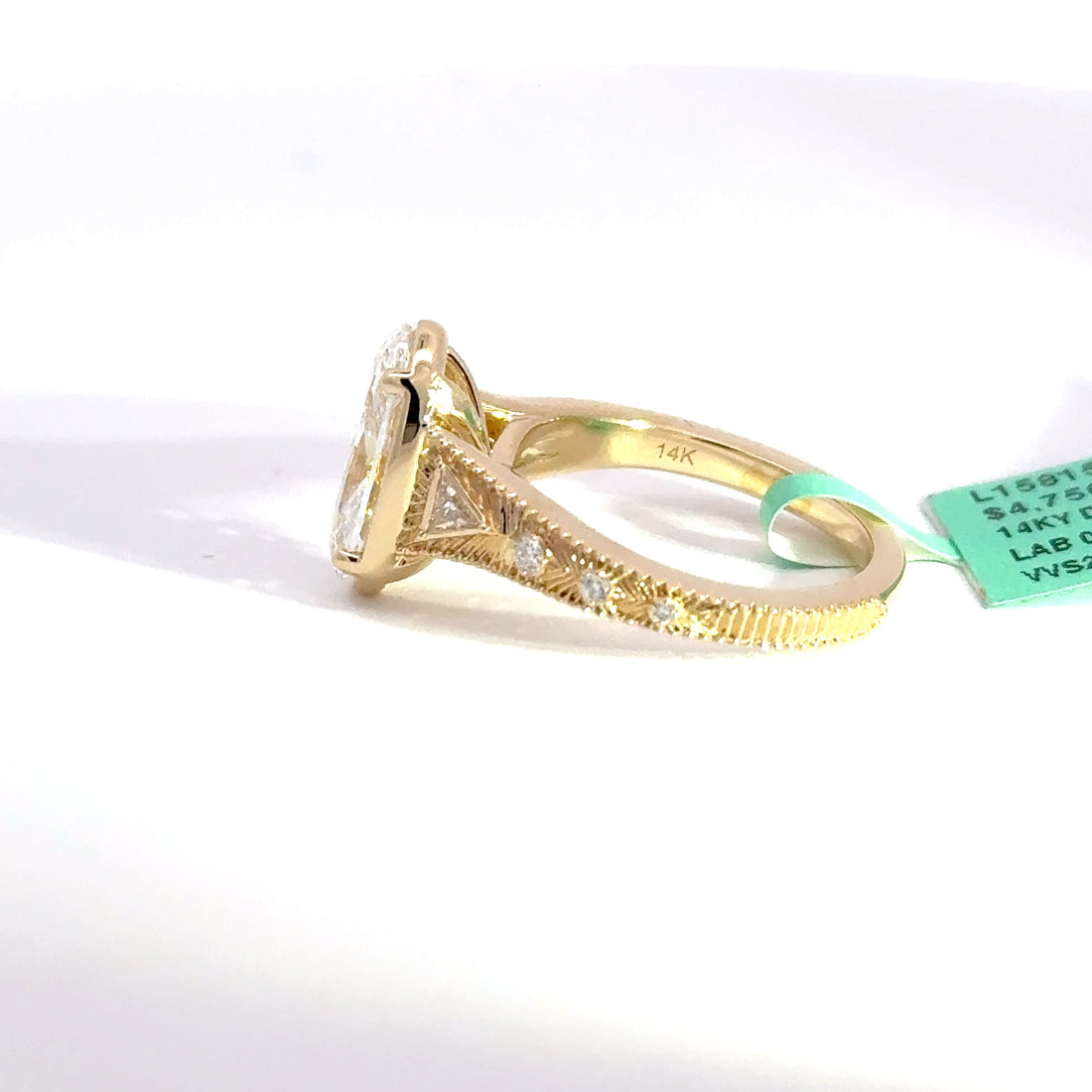 2.27 CTW Oval-Cut (Moval) Lab Grown Diamond Engagement Ring