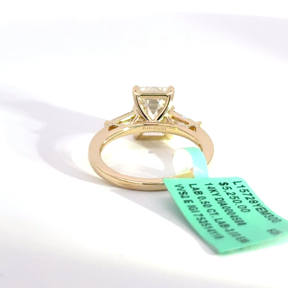 3.53 CTW Emerald-Cut Lab Grown Diamond Engagement Ring