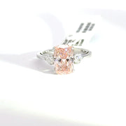 3.96 CTW Fancy Pink Elongated Cushion-Cut Lab Grown Diamond Engagement Ring view 2