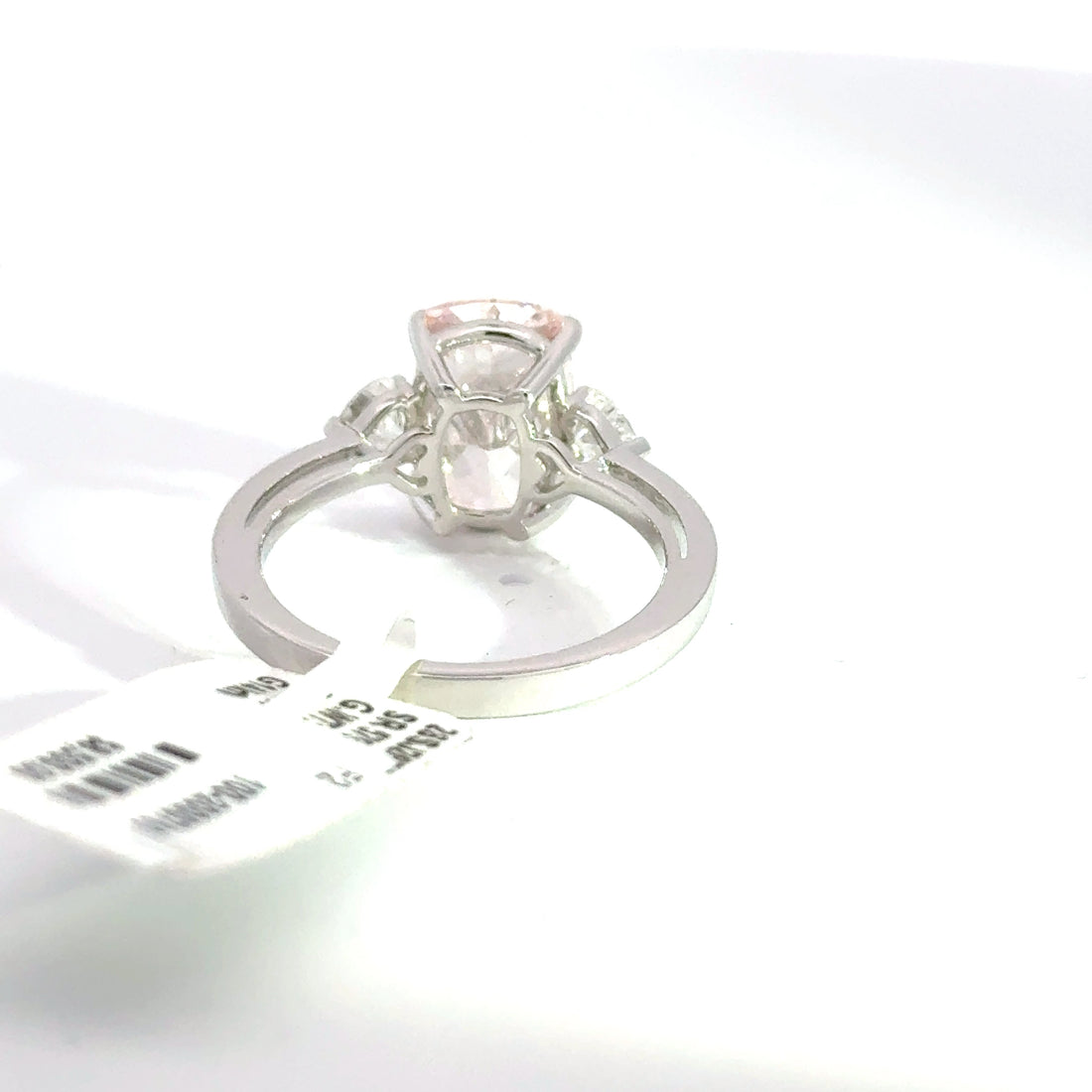 3.96 CTW Fancy Pink Elongated Cushion-Cut Lab Grown Diamond Engagement Ring