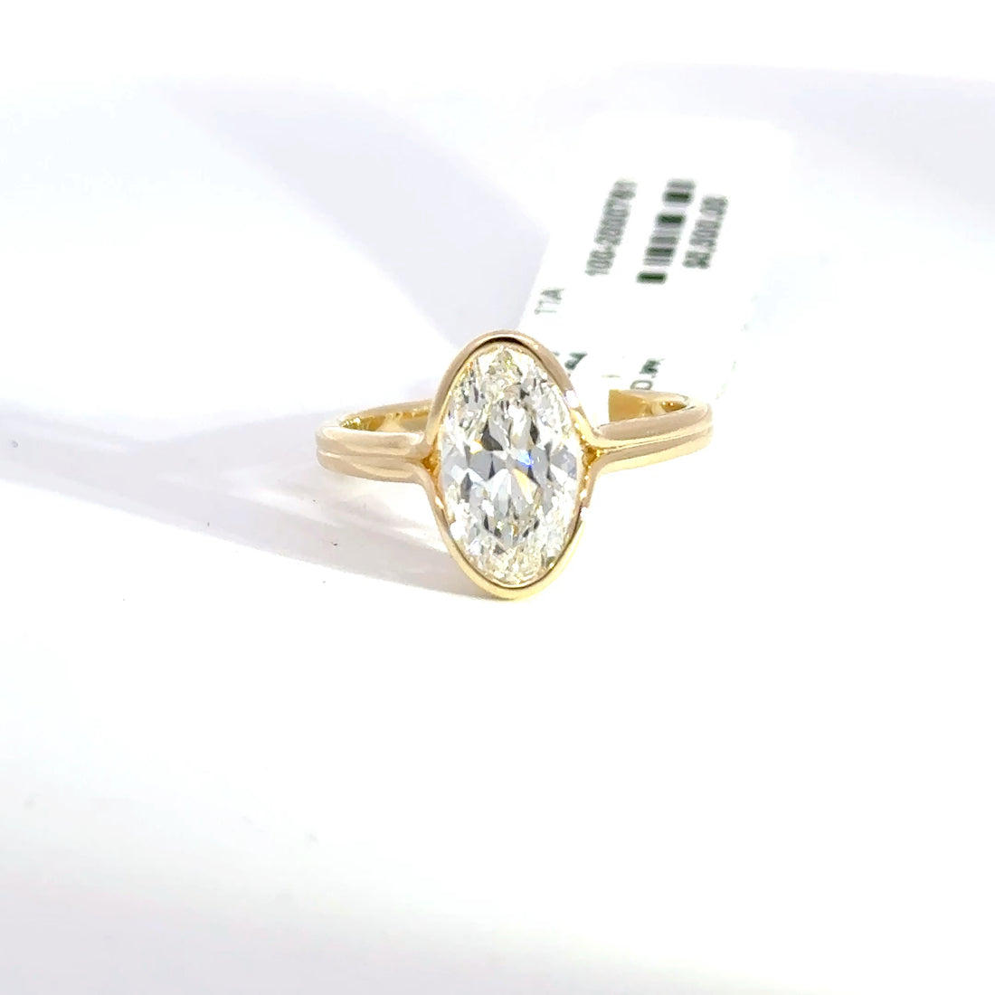 2.02 CTW Oval-Cut (Moval) Lab Grown Diamond Engagement Ring