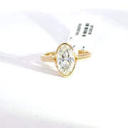 2.02 CTW Oval-Cut (Moval) Lab Grown Diamond Engagement Ring view 2