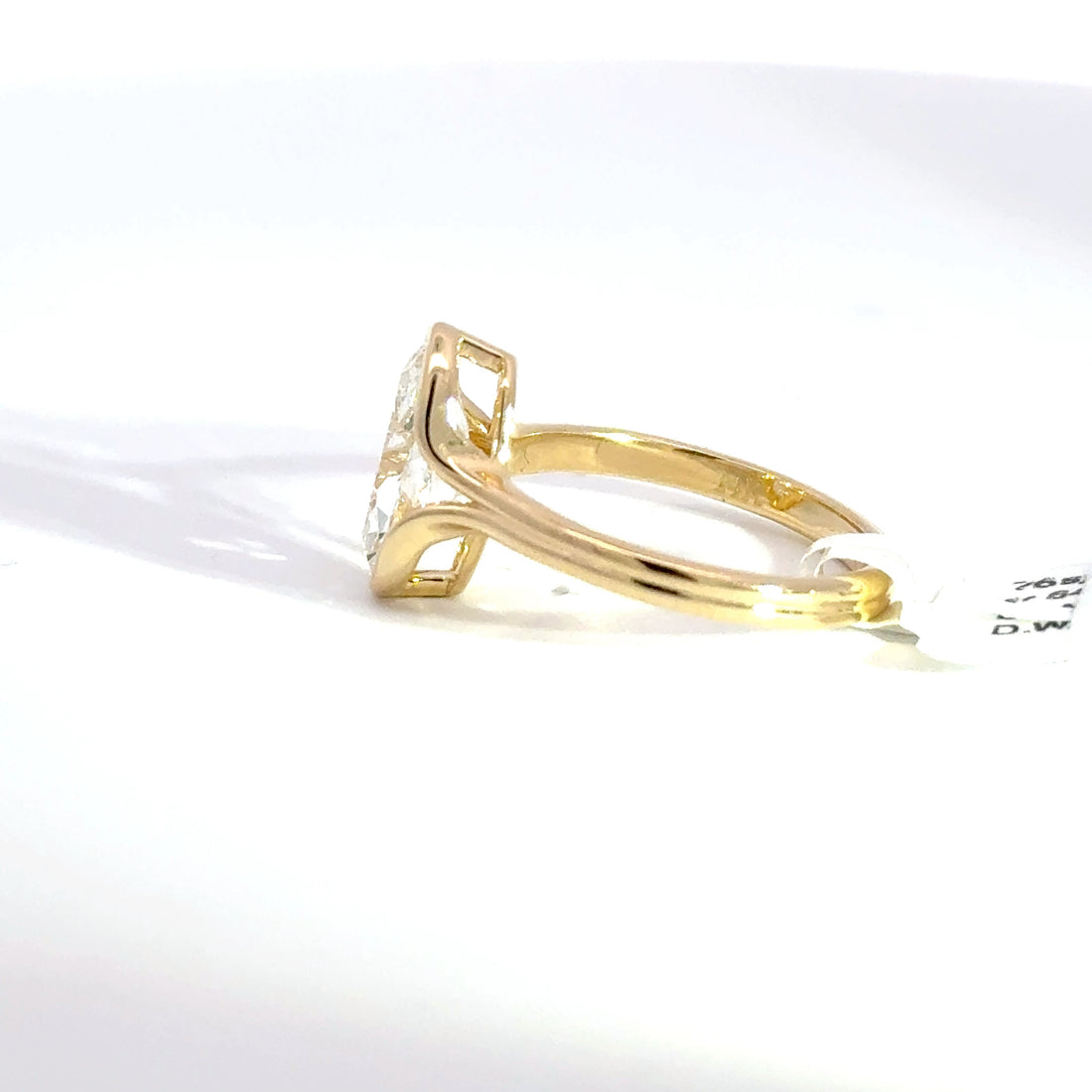 2.02 CTW Oval-Cut (Moval) Lab Grown Diamond Engagement Ring