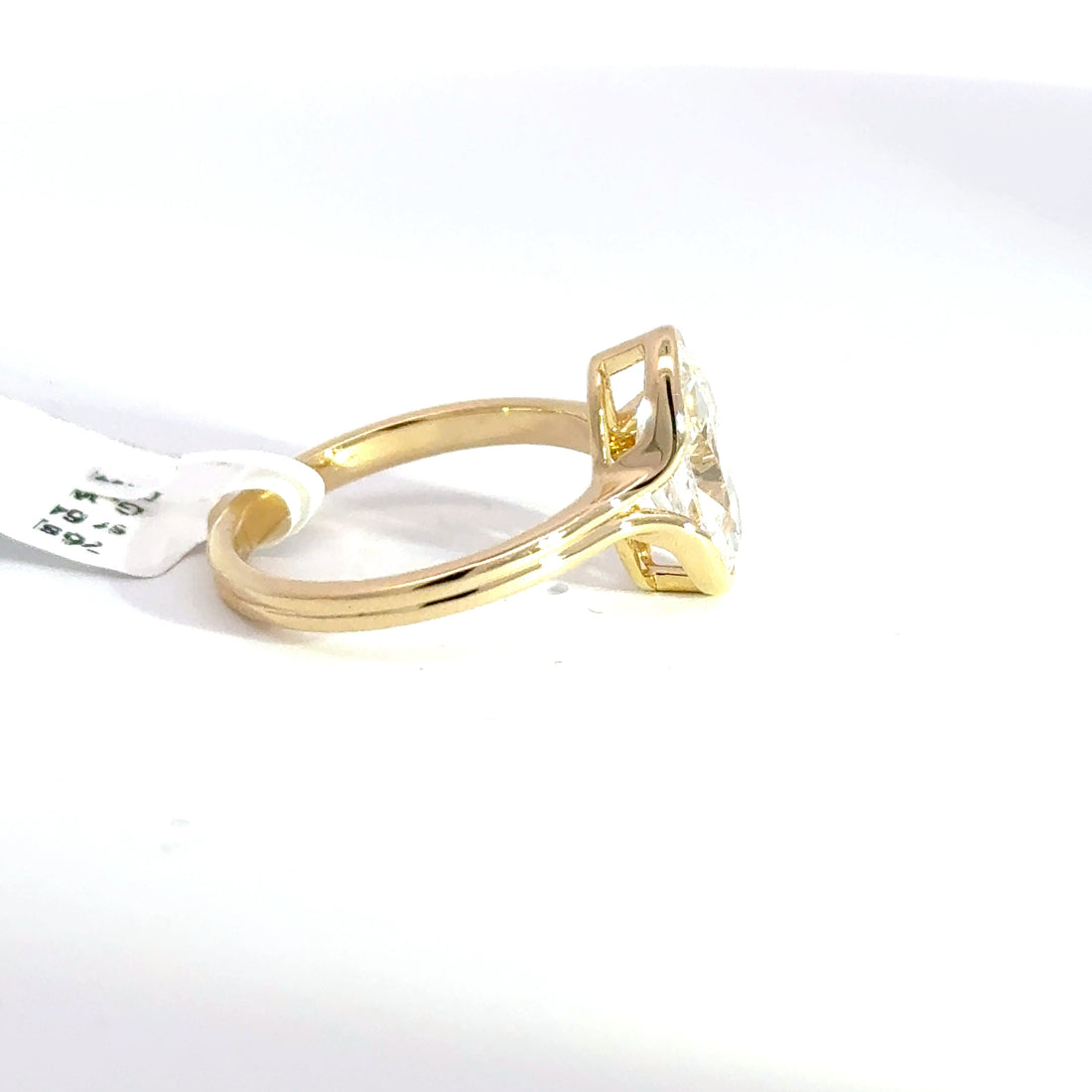2.02 CTW Oval-Cut (Moval) Lab Grown Diamond Engagement Ring
