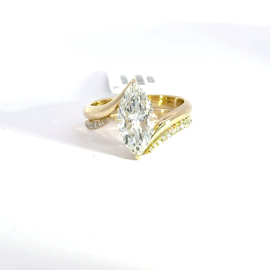 2.17 CTW Marquise-Cut Lab Grown Diamond Engagement Ring
