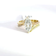 2.17 CTW Marquise-Cut Lab Grown Diamond Engagement Ring view 2