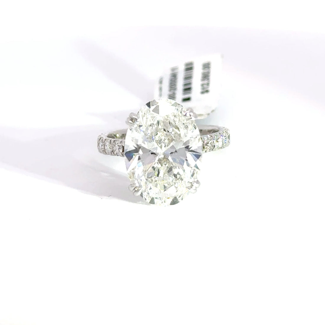 7.97 CTW Oval-Cut Lab Grown Diamond Engagement Ring