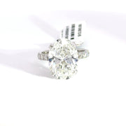 7.97 CTW Oval-Cut Lab Grown Diamond Engagement Ring view 2