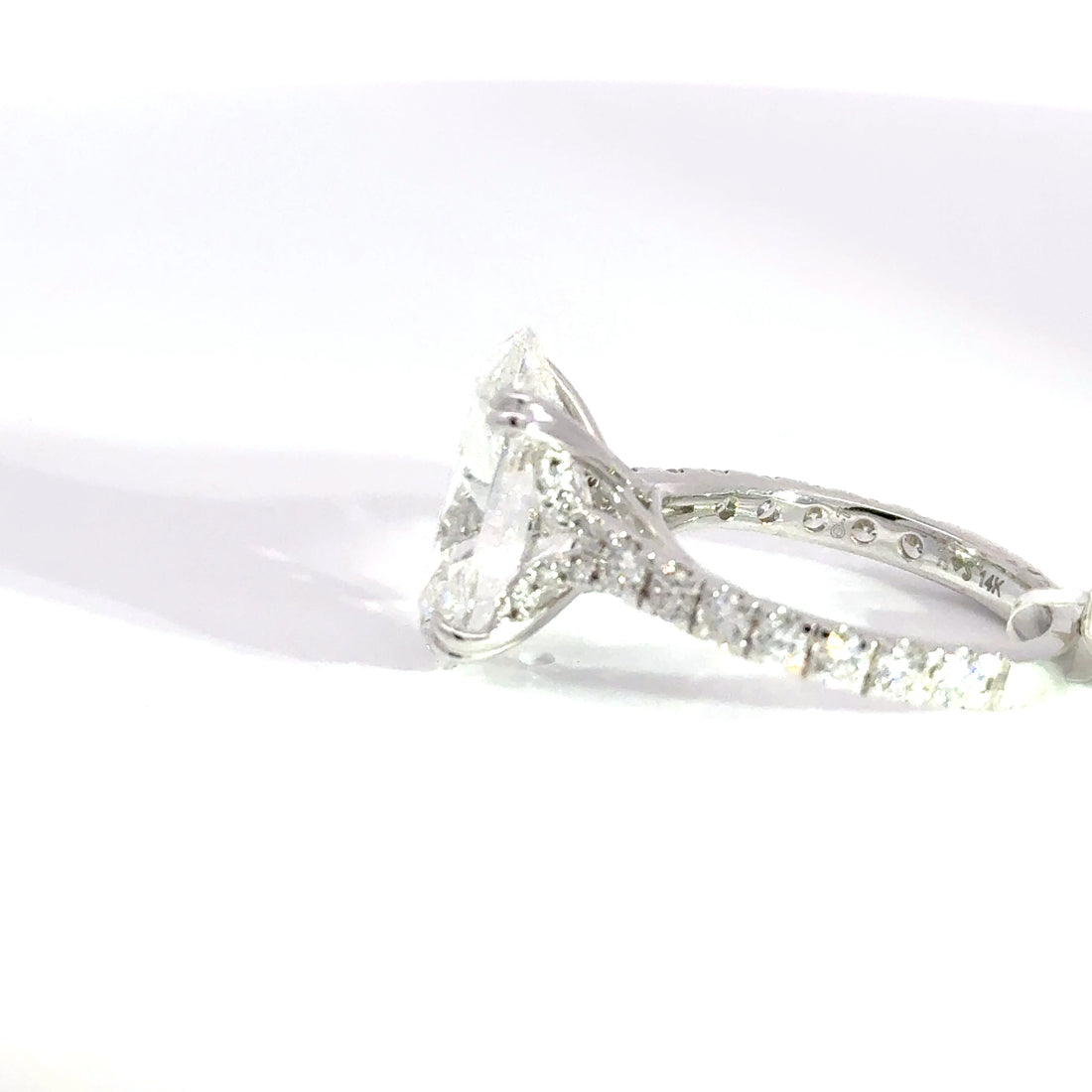 7.97 CTW Oval-Cut Lab Grown Diamond Engagement Ring
