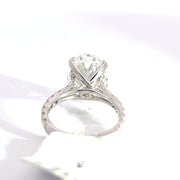 7.97 CTW Oval-Cut Lab Grown Diamond Engagement Ring view 4