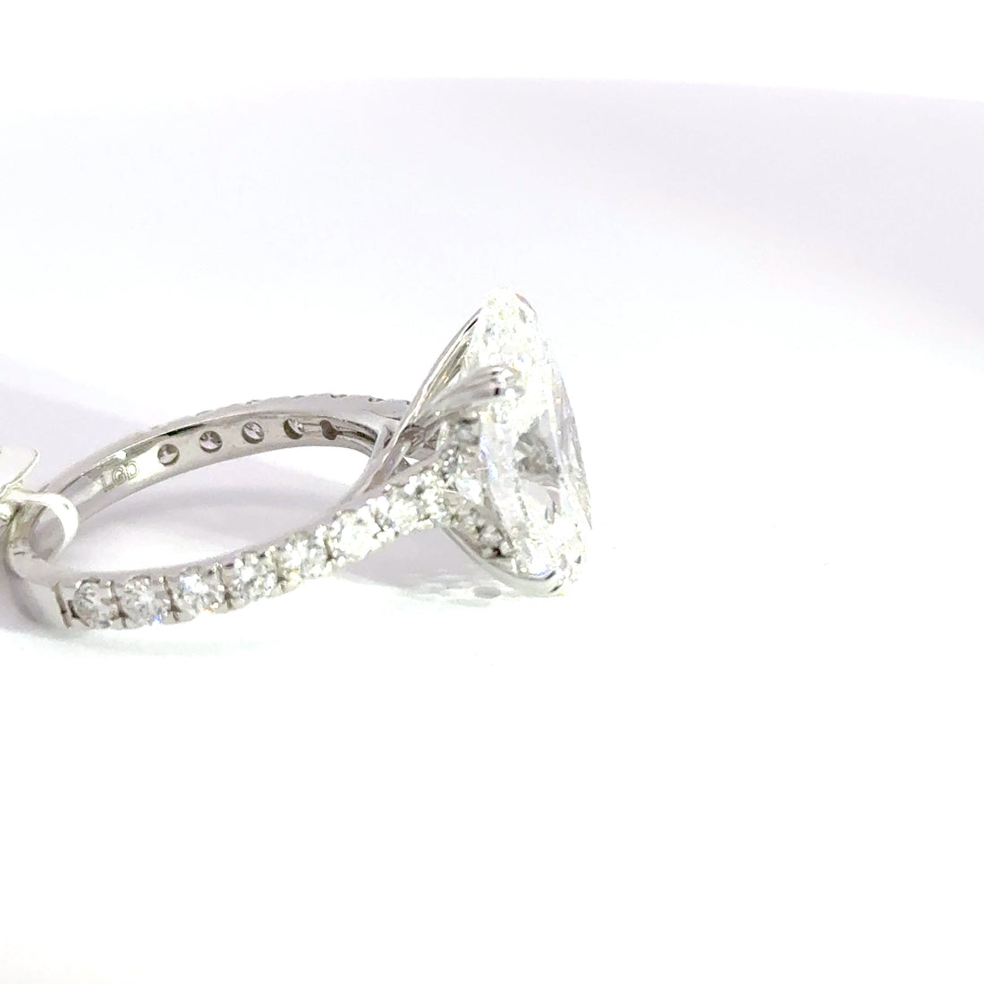 7.97 CTW Oval-Cut Lab Grown Diamond Engagement Ring