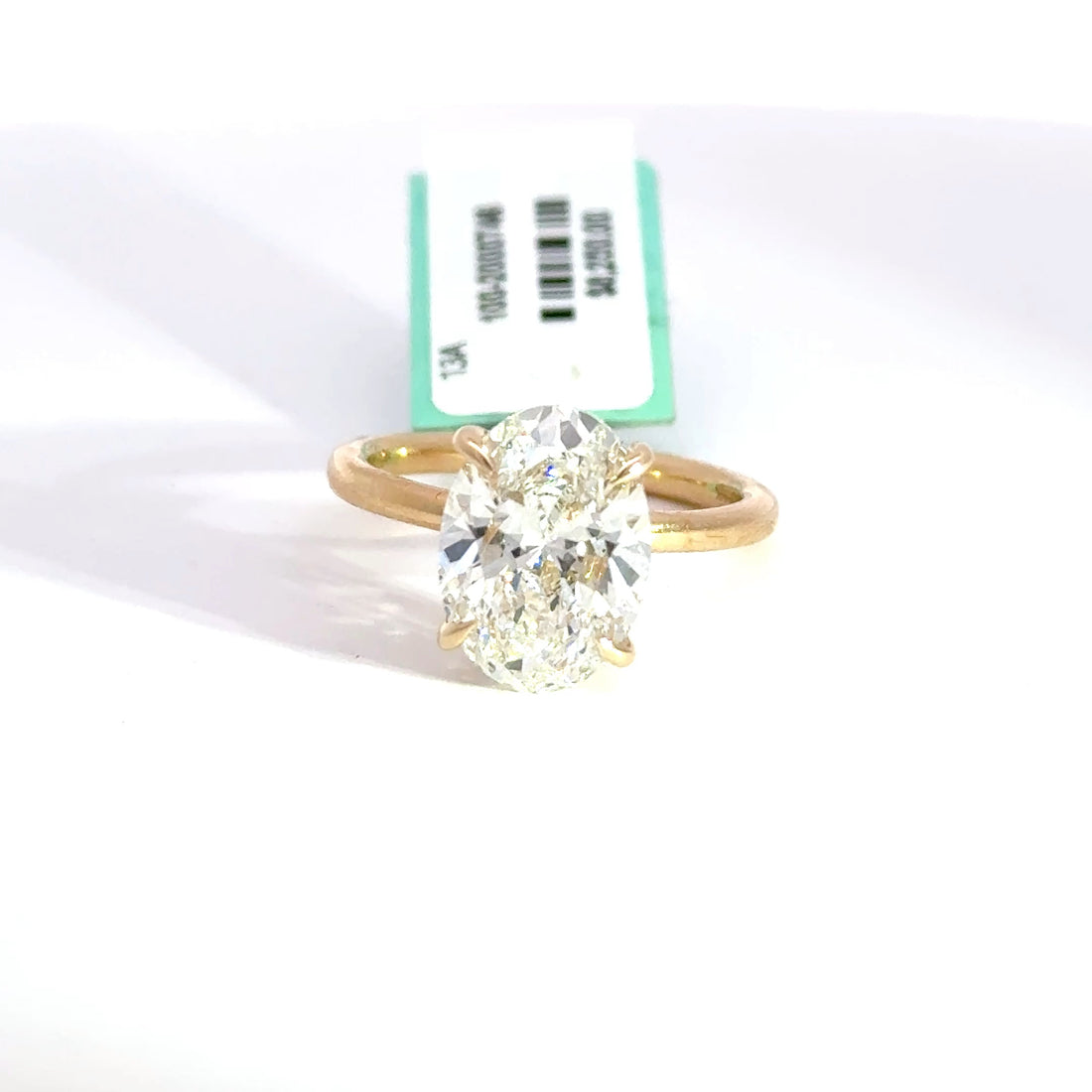 4.24 CTW Oval-Cut Lab Grown Diamond Engagement Ring
