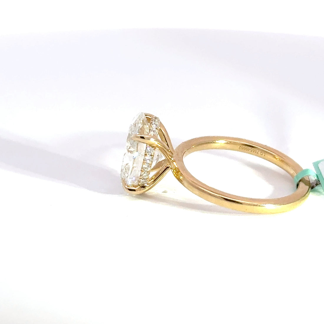 4.24 CTW Oval-Cut Lab Grown Diamond Engagement Ring