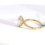 4.24 CTW Oval-Cut Lab Grown Diamond Engagement Ring view 3