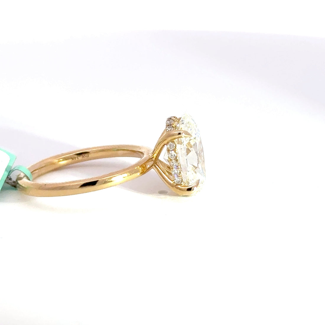 4.24 CTW Oval-Cut Lab Grown Diamond Engagement Ring