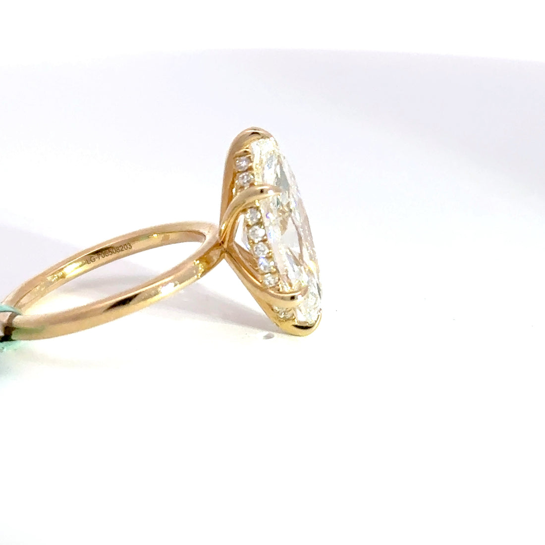 5.20 CTW Marquise-Cut Lab Grown Diamond Engagement Ring