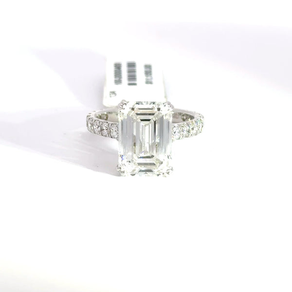 6.69 CTW Emerald-Cut Lab Grown Diamond Engagement Ring