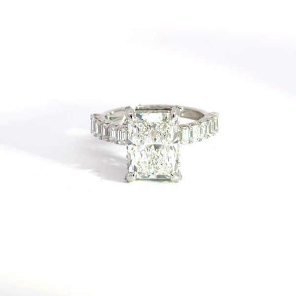5.53 CTW Radiant-Cut Lab Grown Diamond Engagement Ring