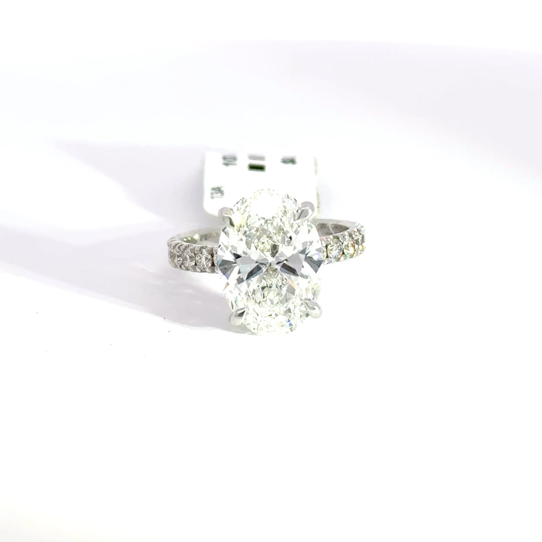 4.94 CTW Oval-Cut Lab Grown Diamond Engagement Ring