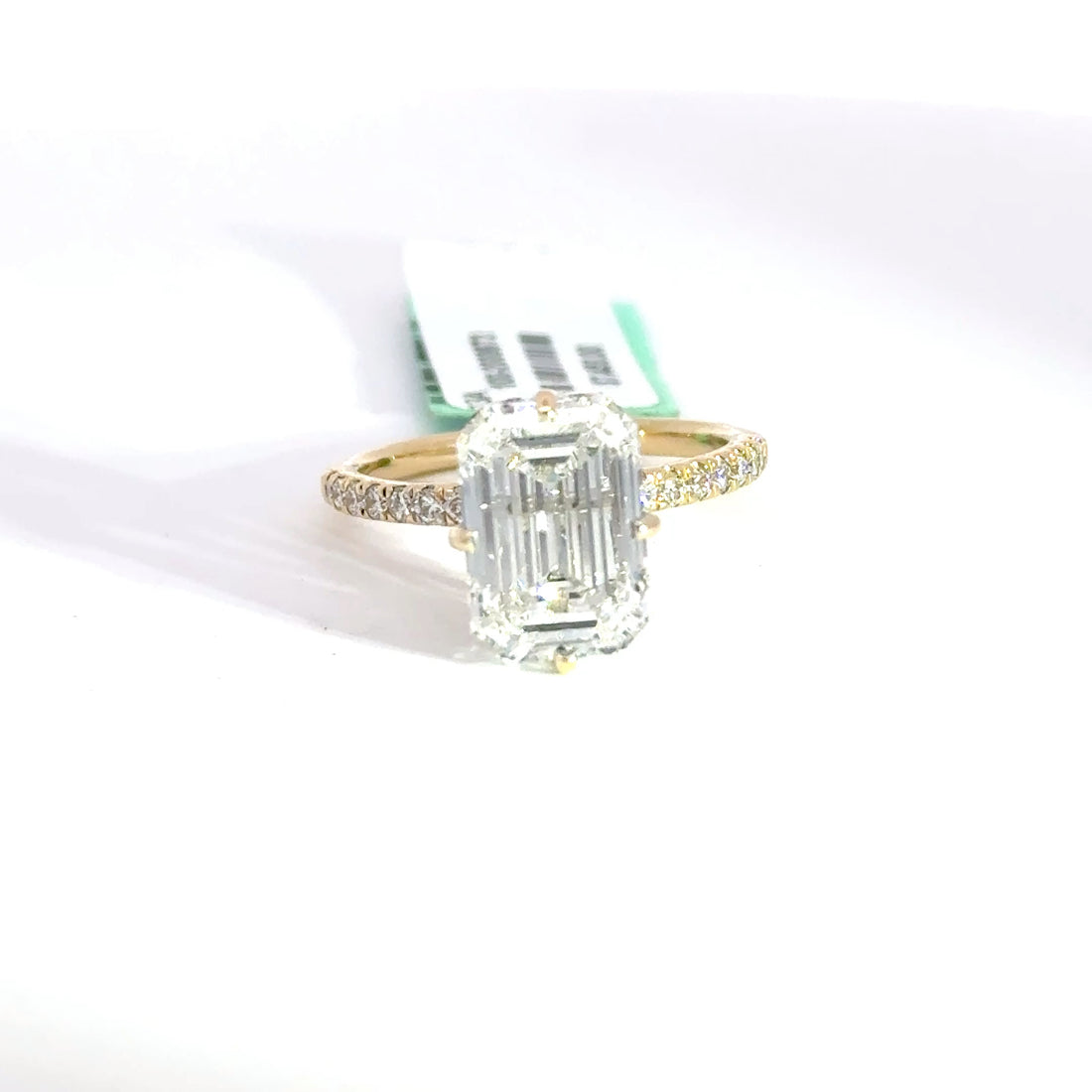 5.19 CTW Emerald-Cut Lab Grown Diamond Engagement Ring